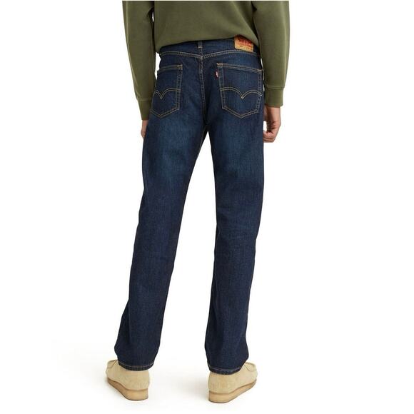 nwt Levi’s 505 Men’s Regular Fit Jeans Dark Wash 36x32 Stretch - Picture 1 of 6